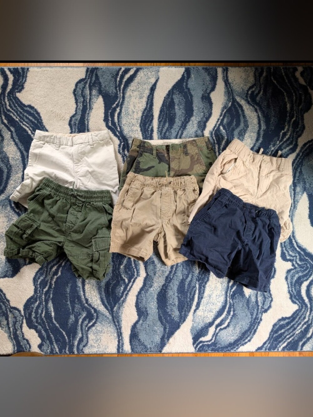 Six GAP Kids Assorted Small Shorts Pack - Beige, Olive, Navy, Camo